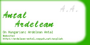 antal ardelean business card